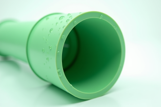 Section de tuyau PPR verte avec gouttes d'eau pour la fraîcheur
