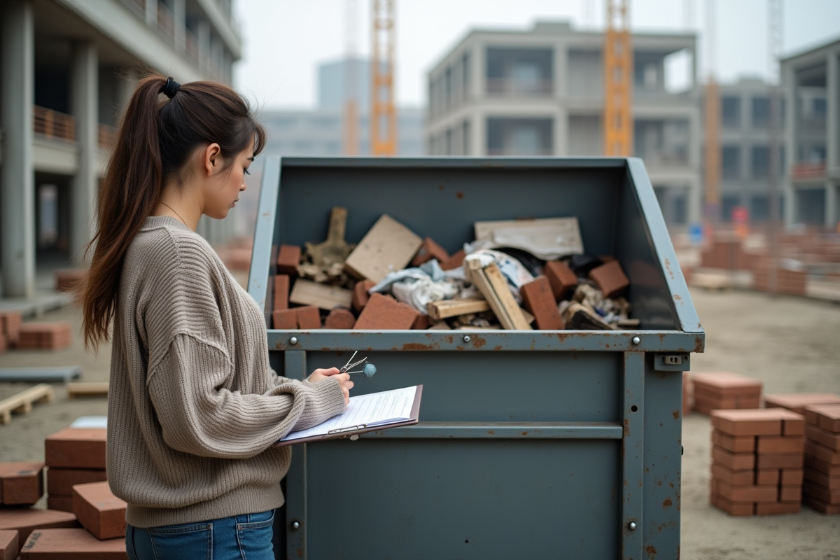 Jeune femme vérifiant l