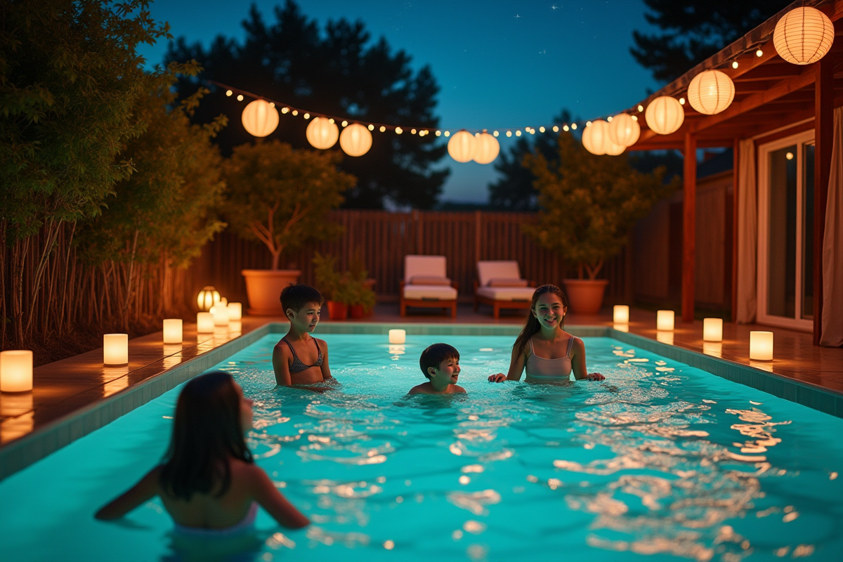 éclairage piscine