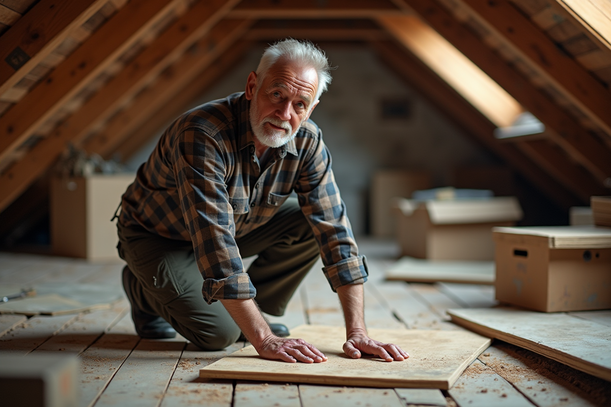Homme âgé examinant l